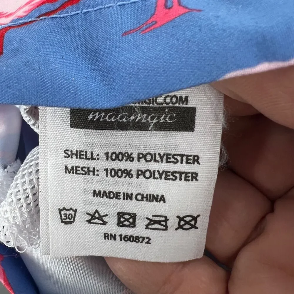 MaaMgic Mens Swim Trunks Flamingo Print Size XXL